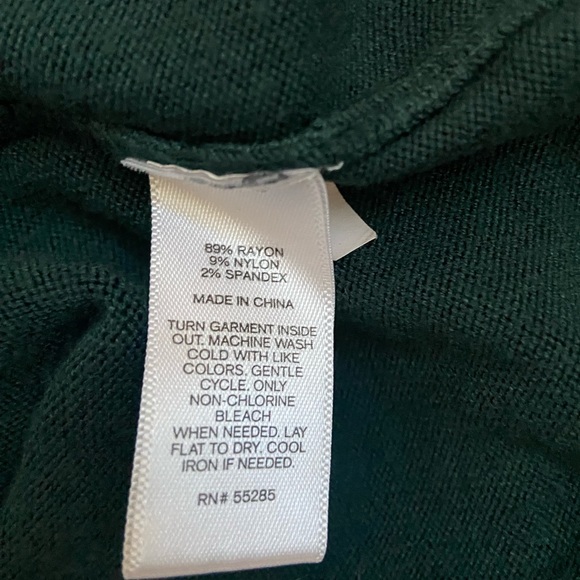 NWOT, Express Stretchy Knits Green Long Bell Sleeve Dress Waist Tie Accents Sz L - Picture 8 of 12